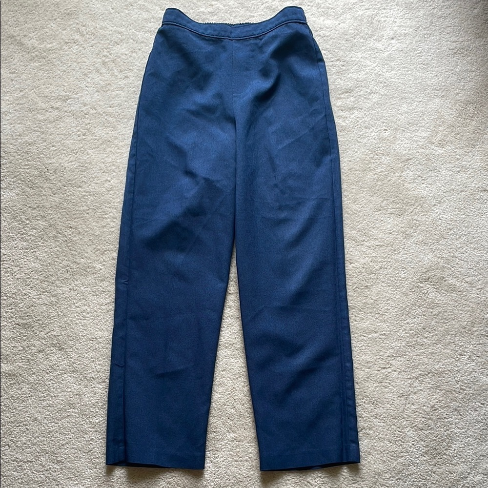 Van Heusen blue dress suit pants slacks chinos trousers flat front Boys Size 10